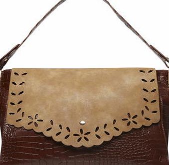 Dorothy Perkins Womens Tan suedette shoulder bag- Brown DP18406350