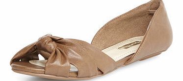 Dorothy Perkins Womens Tan twist open pumps- Tan DP19922350