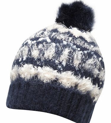 Dorothy Perkins Womens Teal Fairisle Hat- Blue DP11129981