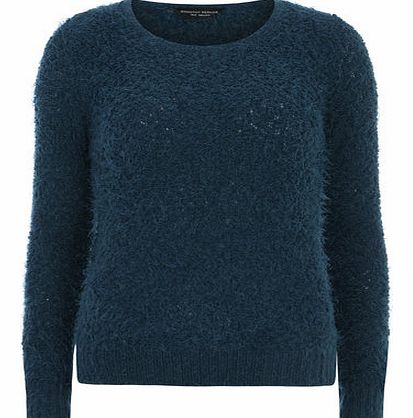 Dorothy Perkins Womens Teal Pom Pom Jumper- Teal DP55145888