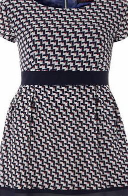 Dorothy Perkins Womens Tenki Blue Geo Print Dress- Blue DP61100397