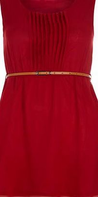 Dorothy Perkins Womens Tenki Maroon Chiffon Dress- Red DP61100420