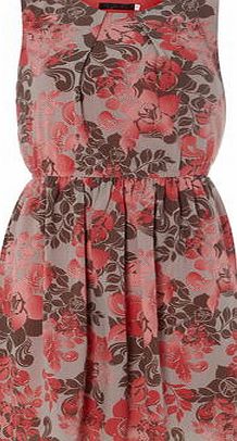 Dorothy Perkins Womens Tenki Pink Patterned Dress- Pink DP61100396