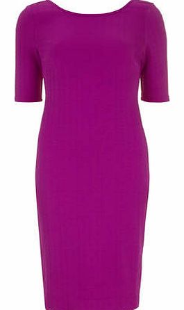 Womens Textured Bodycon Dress- Purple DP75100774