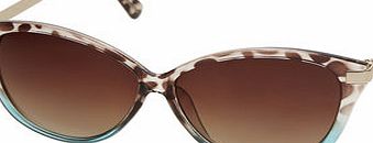 Dorothy Perkins Womens Tort Blue Clapham Cateye Sunglasses-