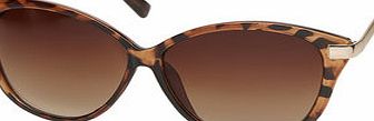 Dorothy Perkins Womens Tortoise Clapham Cateye Sunglasses- Brown