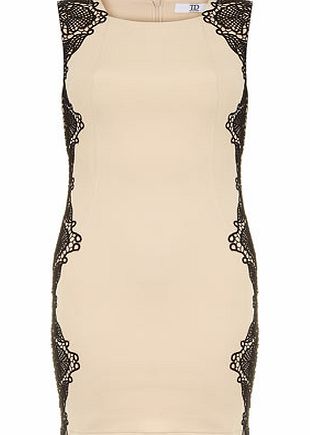 Dorothy Perkins Womens True decadence Beige lace applique dress-