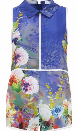 Womens True Decadence Tropical Collared