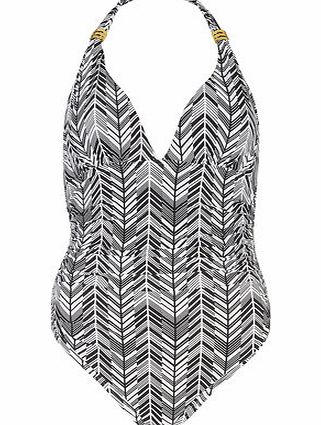 Dorothy Perkins Womens Tummy Control Black and white Chevron