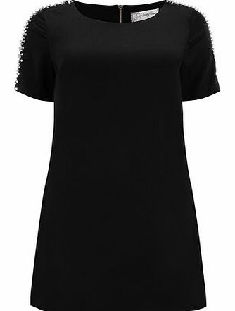 Dorothy Perkins Womens Voulez Vous Black Embellished Sleeve