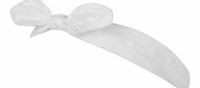 Dorothy Perkins Womens White Broderie Headband- White DP11133420