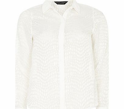 Dorothy Perkins Womens White Burnout Shirt- White DP05504382