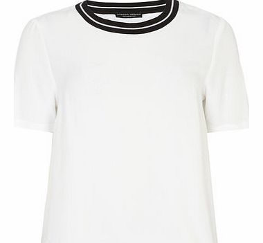 Dorothy Perkins Womens White Dip Hem Top- White DP05474382