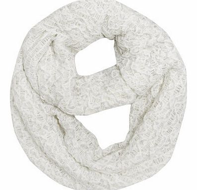 Dorothy Perkins Womens White Fray Edge Snood- White DP11118420