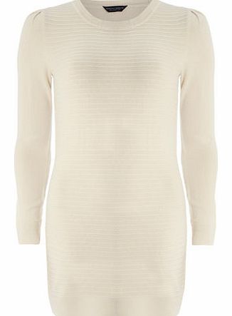 Dorothy Perkins Womens White ottoman knitted tunic- White
