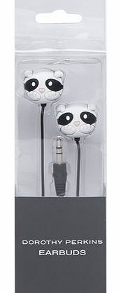 Dorothy Perkins Womens White Panda Earphones- White DP11140202