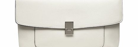 Dorothy Perkins Womens White pocket front clutch bag- White