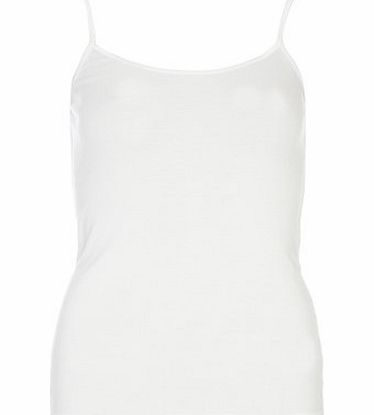 Dorothy Perkins Womens White Satin Trim Cami Top- White DP56397520