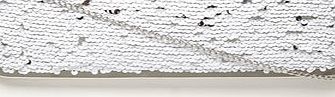 Dorothy Perkins Womens White sequin metal trim clutch bag- White