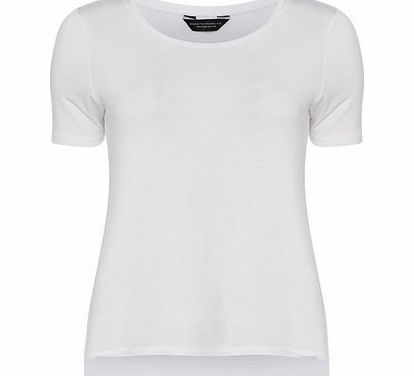 Dorothy Perkins Womens White Split Hem Tee- White DP56413002
