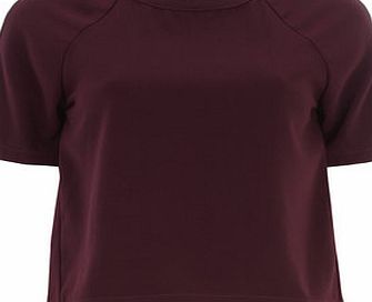 Dorothy Perkins Womens Wine Crepe Kimono Sleeve Top- Burgundy
