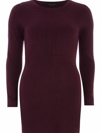 Dorothy Perkins Womens Wine ottoman knitted tunic- Burgundy