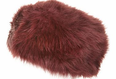 Dorothy Perkins Womens Wine Red Faux Fur Cossack Hat- Red