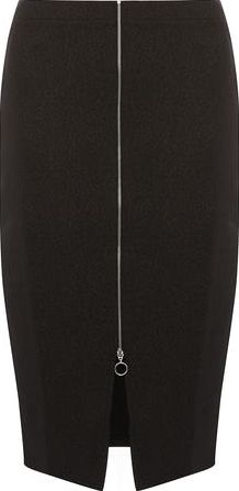 Dorothy Perkins, 1134[^]262015000708984 Womens Zip Front Animal Pencil Skirt- Brown