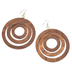 Dorothy Perkins Wooden Ring Drop Earrings