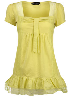 Dorothy Perkins Yellow bow top