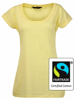 Dorothy Perkins Yellow Fairtrade cotton t-shirt