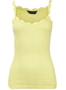 Dorothy Perkins Yellow pointelle vest
