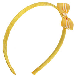 Dorothy Perkins Yellow Stripe Bow Alice band