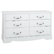 Dorset 6 Drawer Wide Chest White