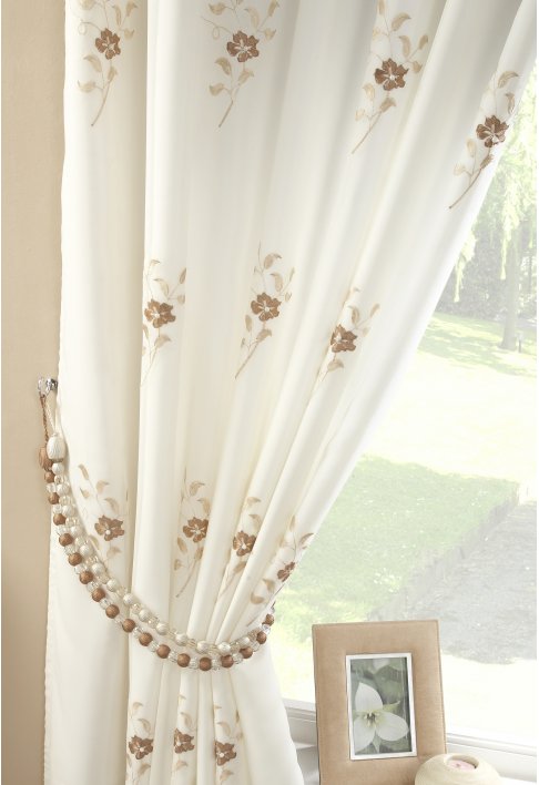 Dorset Latte Lined Curtains