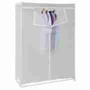 Double covered tidy rail wardrobe