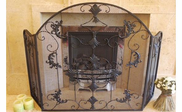 Double Eagle Antique Fire Guard Ornate Traditional Fire / Spark Screen Hearth