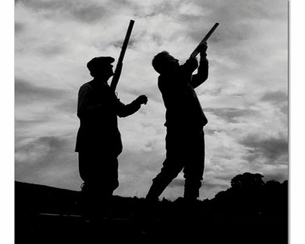 Double Guns Shooting Greetings Card with Sound