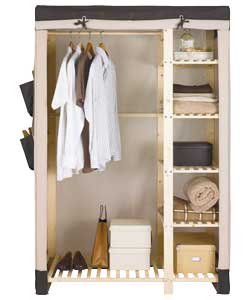 Double Wardrobe and Shelf Unit Pack - Mink and