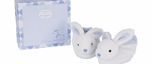 Doudou et Compagnie Rabbit Booties Gift Box, Blue