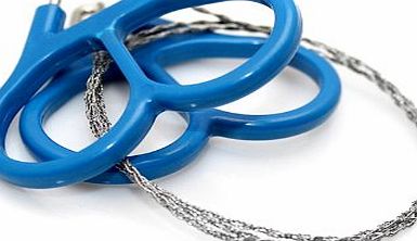 douself 60cm / 23.6in*6cm / 2.4in Plastic Two Ring Steel Wire Saw Scroll Emergency Outdoor Hunting Camping Hiking Survival Tool for Hunter, Fisher, Camper, Explorer, Emergency, Other Outdoor Activitie