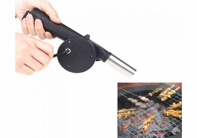 douself BBQ Fan Air Blower Hand Crank Powered for Barbecue Fire Picnic Camping Outdoor