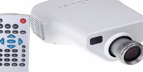 douself Mini 1080P HD Multimedia LED Projector Home Cinema AV TV VGA USB HDMI TF Video White