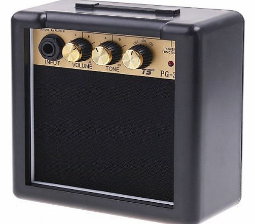 PG-3 3W Compact Electric Guitar Amp Amplifier Speaker Volume Tone Control With Metal Clip