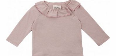 Bisset ruffle-neck t-shirt Beige pink `3