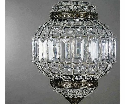 Classic Morrocan Lantern Style Antique Brass Clear Acrylic Ceiling Light Shade Easy Fit Pendant