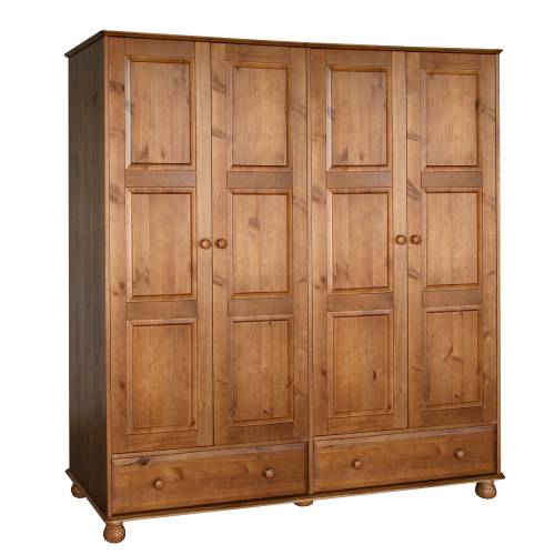 Dovedale Pine Furniture Dovedale Wardobe - 4 Door 2 Drawer