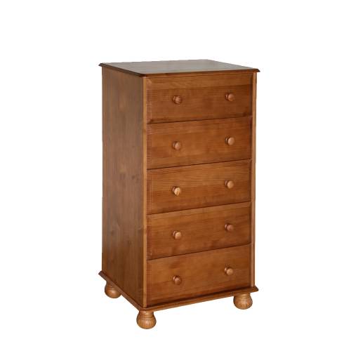 Dovedale Pine Furniture Range Dovedale 5 Drawer Chest wide