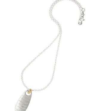 Large Chunky Nugget Pendant, Silver