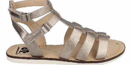 DOWN TO EARTH Gold Gladiator Sandal